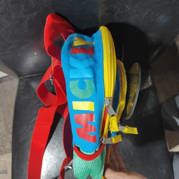 Disney Mickey Mouse Ears Face Mini Backpack Bookbag Adjustable Straps - Picture 7 of 7